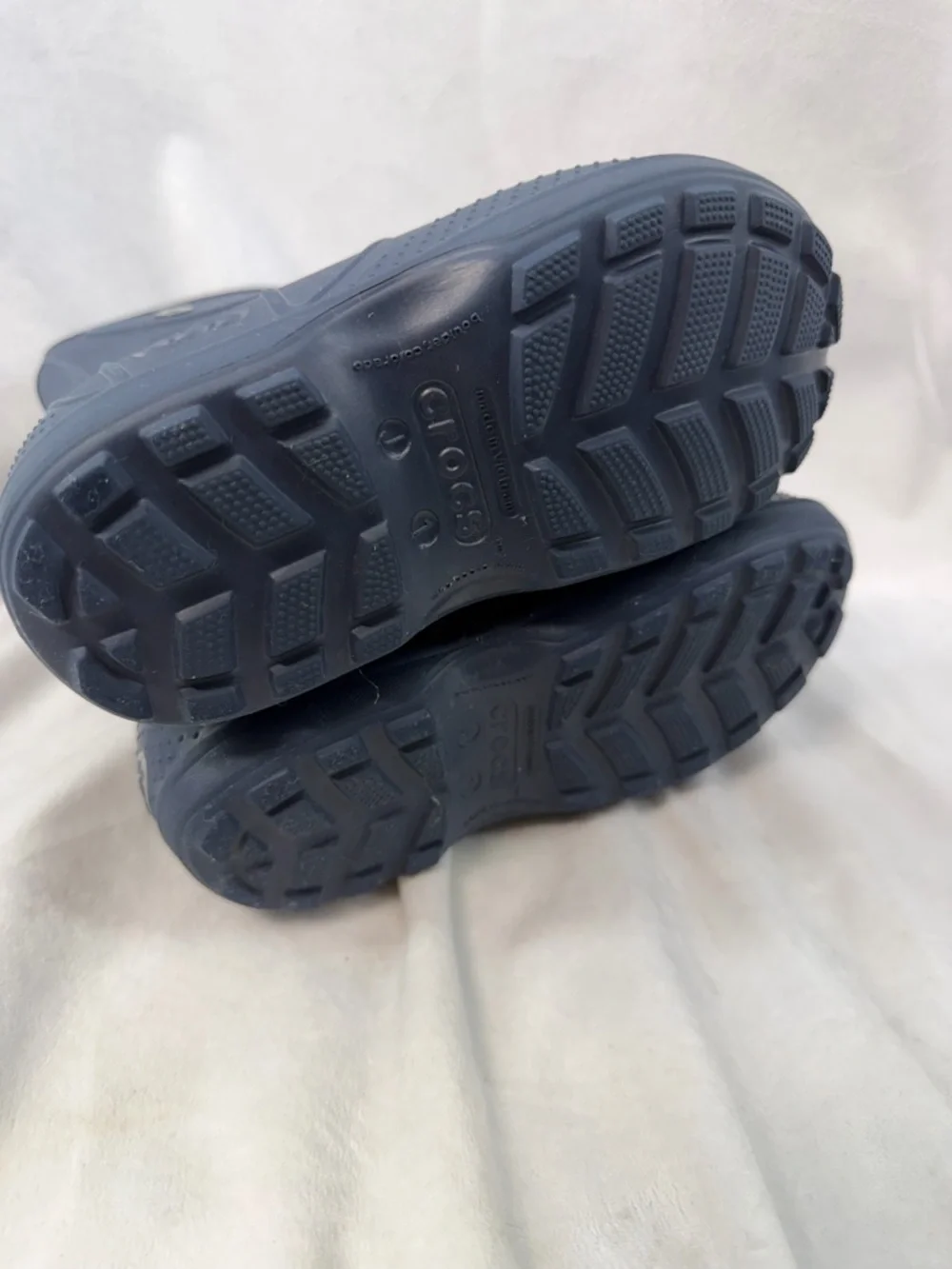 CROCS Kids size 1 Dark Blue Handle Rain Boots